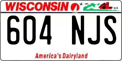 WI license plate 604NJS