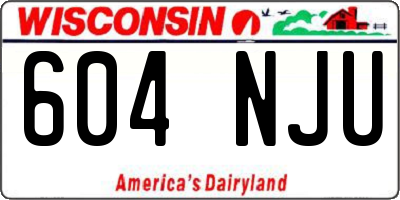 WI license plate 604NJU