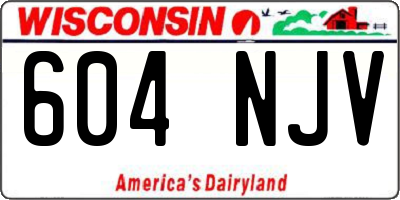 WI license plate 604NJV