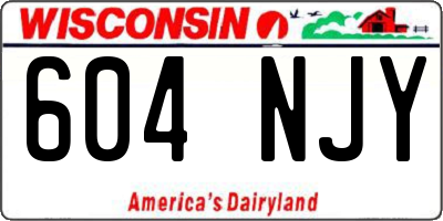 WI license plate 604NJY