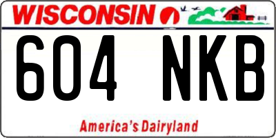 WI license plate 604NKB