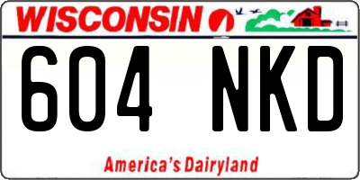WI license plate 604NKD