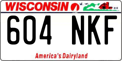 WI license plate 604NKF