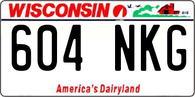 WI license plate 604NKG