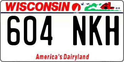 WI license plate 604NKH