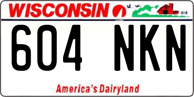 WI license plate 604NKN
