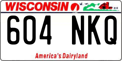 WI license plate 604NKQ