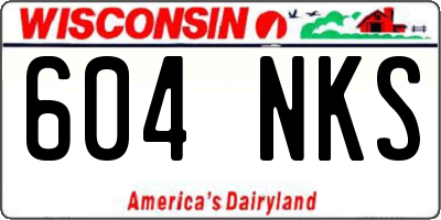 WI license plate 604NKS