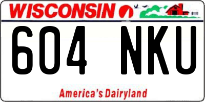 WI license plate 604NKU