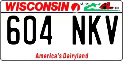 WI license plate 604NKV