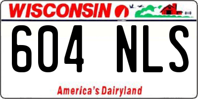 WI license plate 604NLS