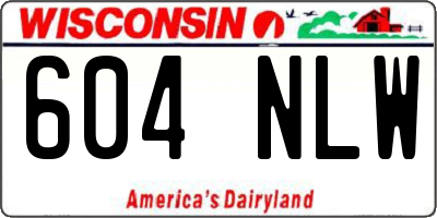 WI license plate 604NLW