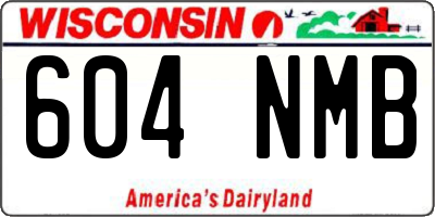 WI license plate 604NMB