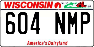 WI license plate 604NMP