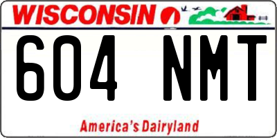 WI license plate 604NMT