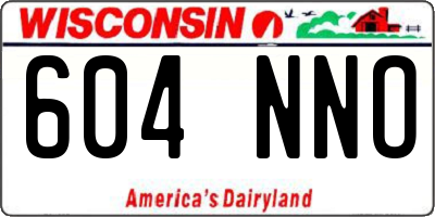 WI license plate 604NNO