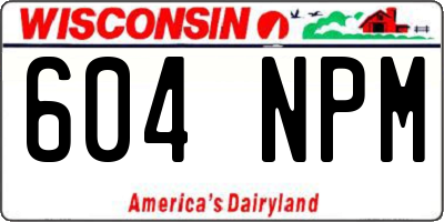 WI license plate 604NPM