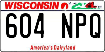 WI license plate 604NPQ