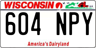 WI license plate 604NPY