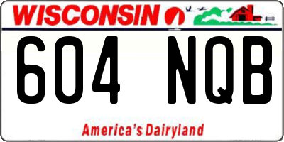WI license plate 604NQB