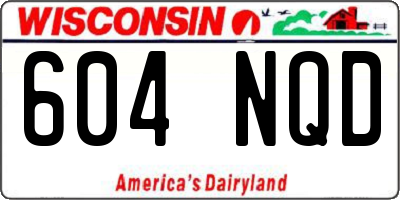 WI license plate 604NQD