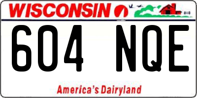 WI license plate 604NQE