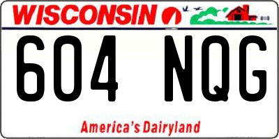 WI license plate 604NQG