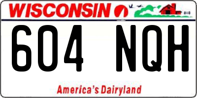 WI license plate 604NQH