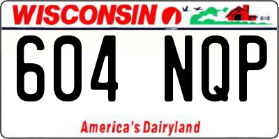 WI license plate 604NQP