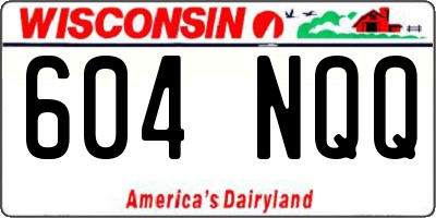 WI license plate 604NQQ