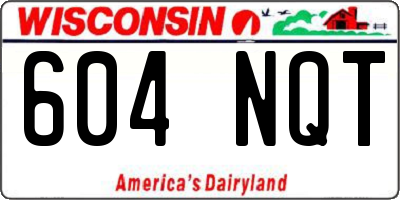 WI license plate 604NQT