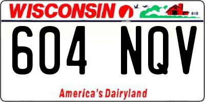 WI license plate 604NQV