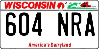 WI license plate 604NRA