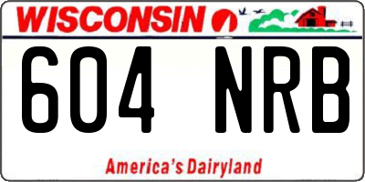 WI license plate 604NRB