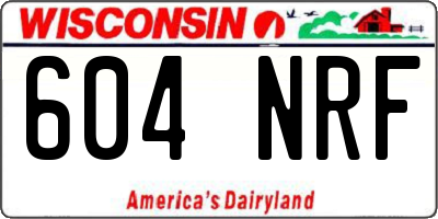 WI license plate 604NRF