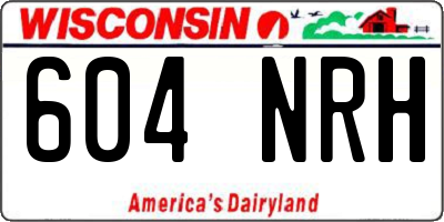 WI license plate 604NRH
