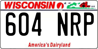 WI license plate 604NRP