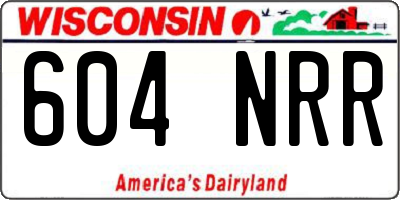 WI license plate 604NRR