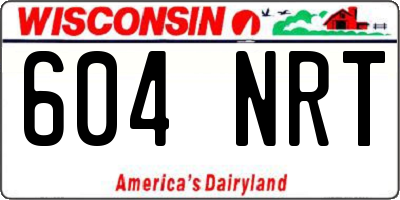 WI license plate 604NRT