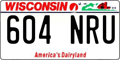 WI license plate 604NRU
