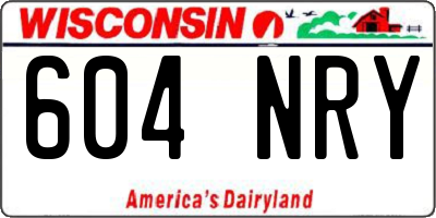 WI license plate 604NRY
