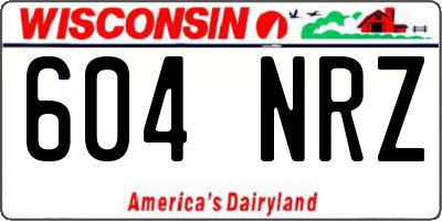 WI license plate 604NRZ