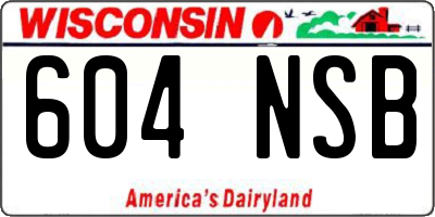 WI license plate 604NSB