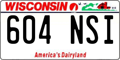 WI license plate 604NSI