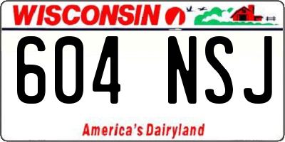 WI license plate 604NSJ