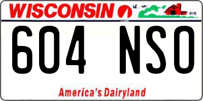 WI license plate 604NSO