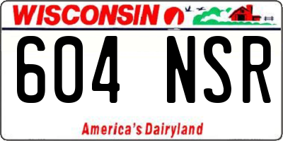 WI license plate 604NSR