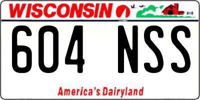 WI license plate 604NSS
