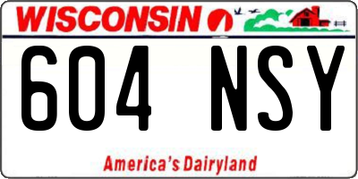 WI license plate 604NSY