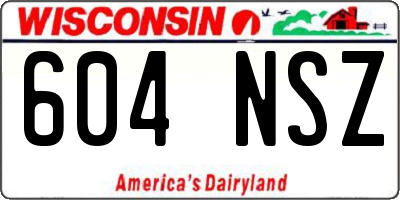 WI license plate 604NSZ